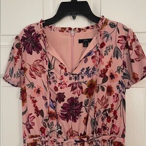 J. Crew floral cap sleeve dress